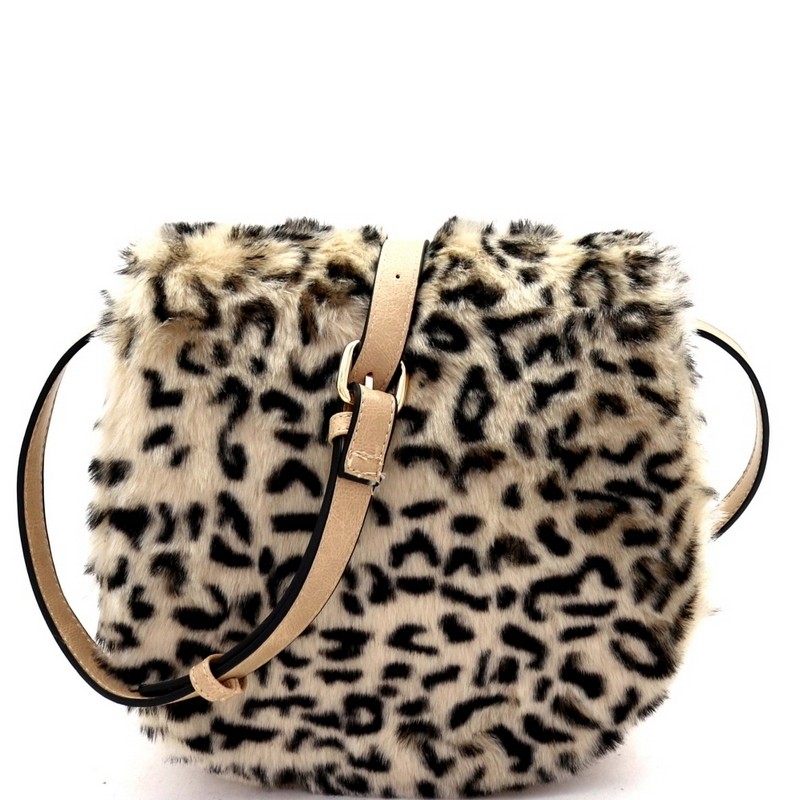 faux fur crossbody bag